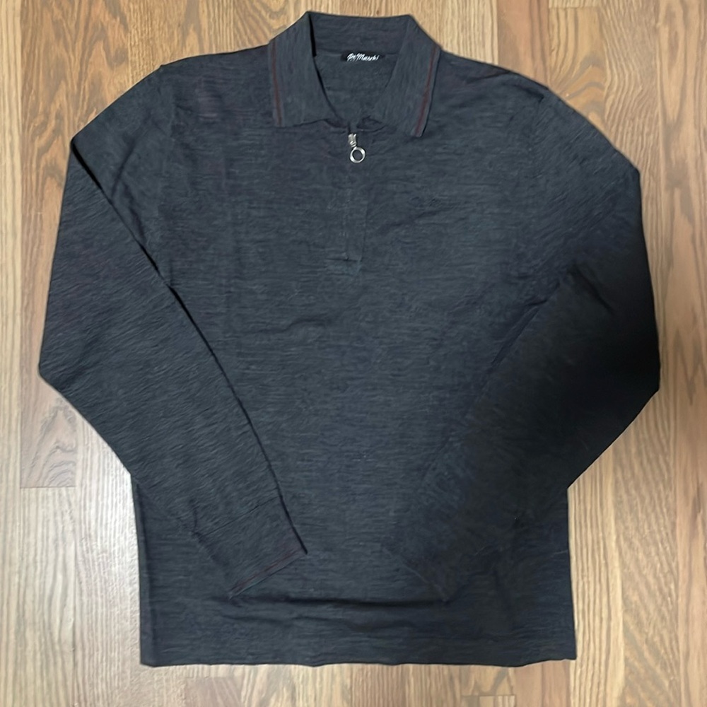 DeMarchi ultra fine knit merino zip sweater